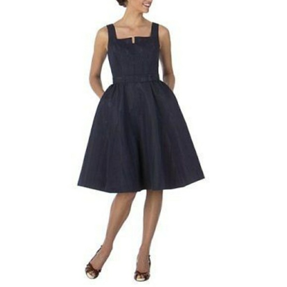 Isaac Mizrahi Woodgrain Taffeta 50's Party Dress - Picture 1 of 7